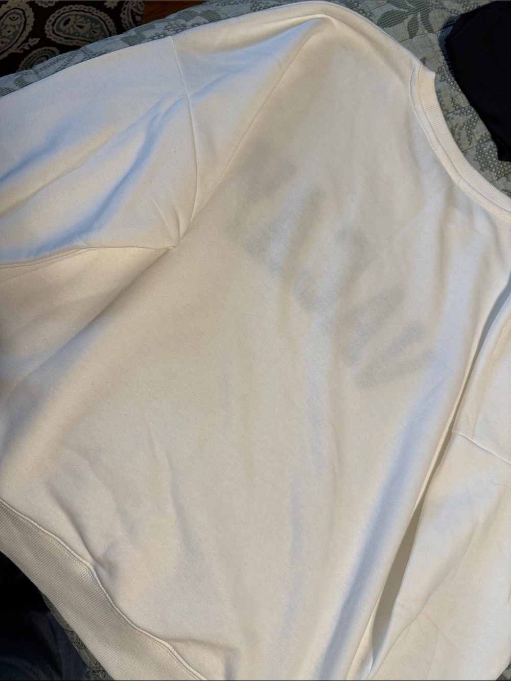 cupcakes & cashmere White Crewneck Sweater with Blue 'VACAY' Applique - Picture 3 of 4
